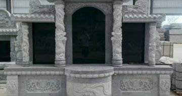 成都 芝麻灰高档墓碑，土墓，可定制