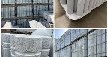 成都 芝麻白花岗岩挡车柱、隔离柱多少钱