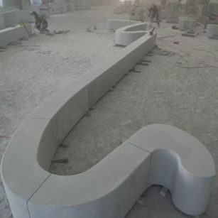 成都 花岗岩整石坐凳拼装