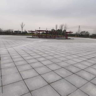 成都 芝麻白火烧面-公园广场地铺效果