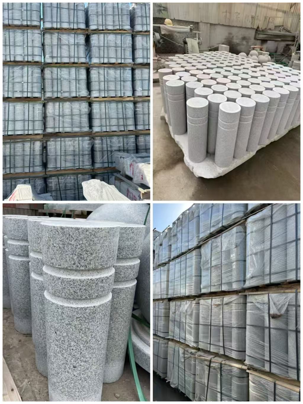 成都 芝麻白花岗岩挡车柱、隔离柱多少钱