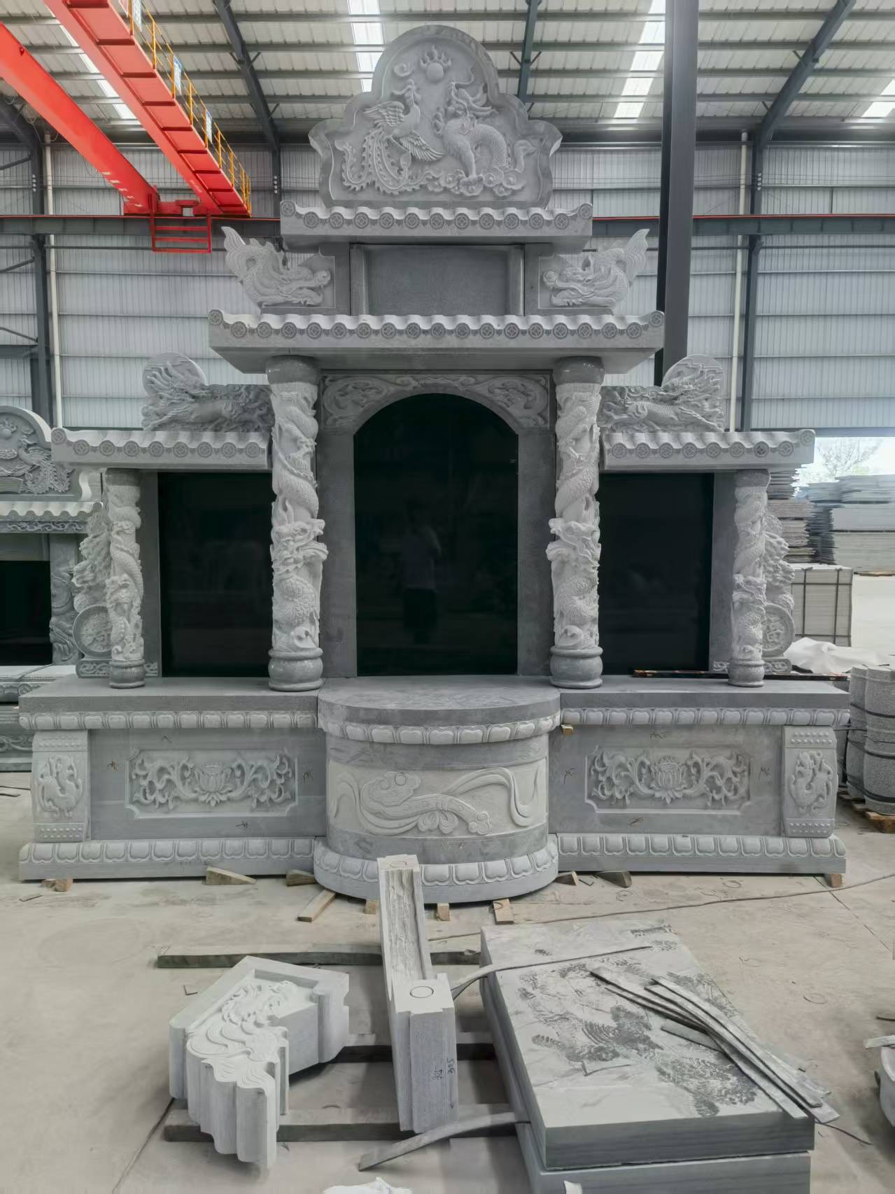 成都 芝麻灰高档墓碑，土墓，可定制